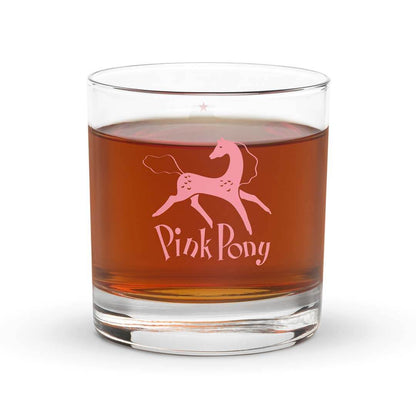 Pink Pony Rockford Rocks Highball Cocktail Glass