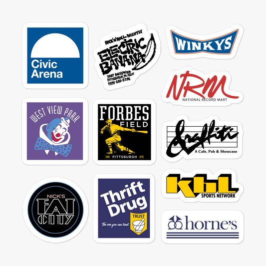 Pittsburgh Bygone Icons Sticker Sheet