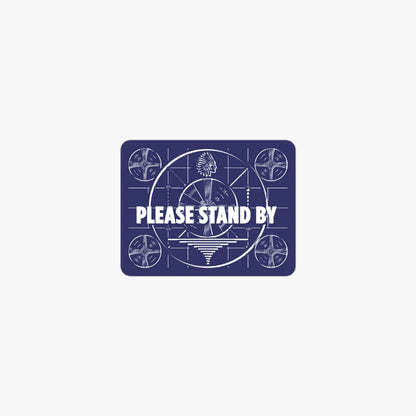 Please Stand By TV Pattern Retro Sticker
