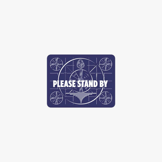 Please Stand By TV Pattern Retro Sticker