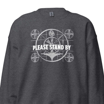 Please Stand By TV Pattern Unisex Retro Crewneck Sweatshirt