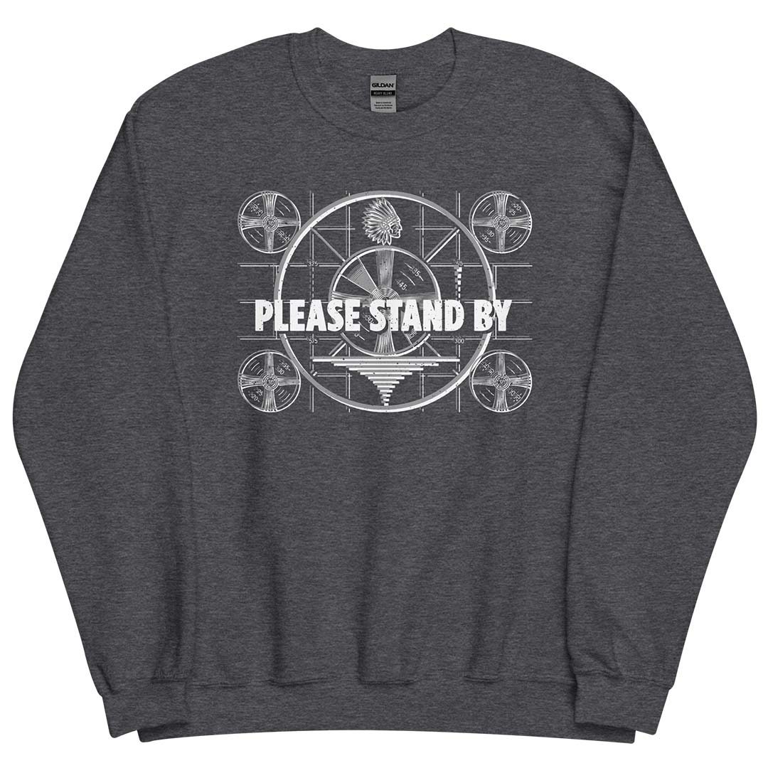 Please Stand By TV Pattern Unisex Retro Crewneck Sweatshirt