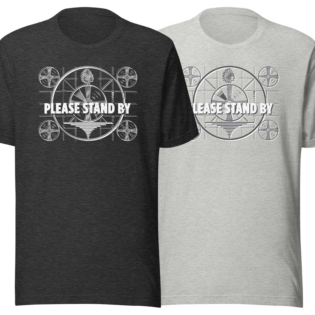 Please Stand By TV Pattern Unisex Retro T-shirt