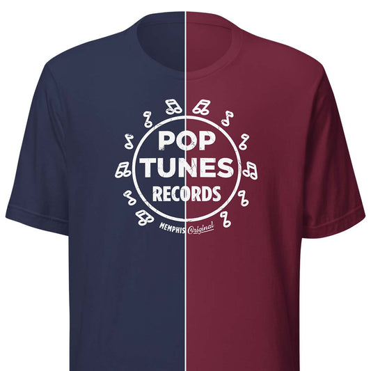 Pop Tunes Records Memphis Unisex Retro T-shirt