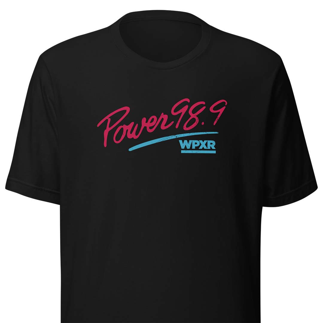 Power 98.9 WPXR Radio Quad Cities Unisex Retro T-shirt