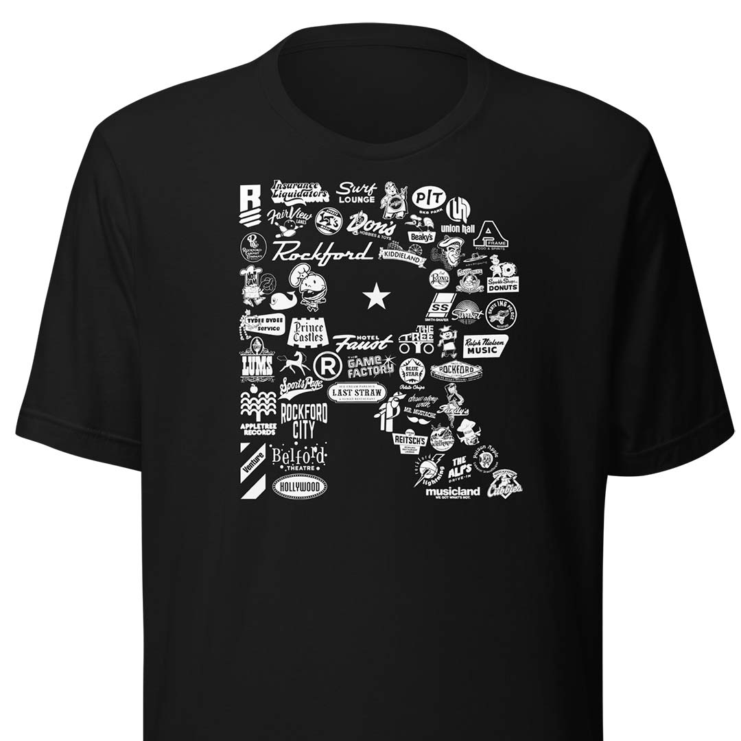 R is for Rockford Unisex Retro T-shirt