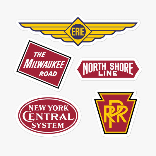 Railroad & Train Stations Sticker Sheet