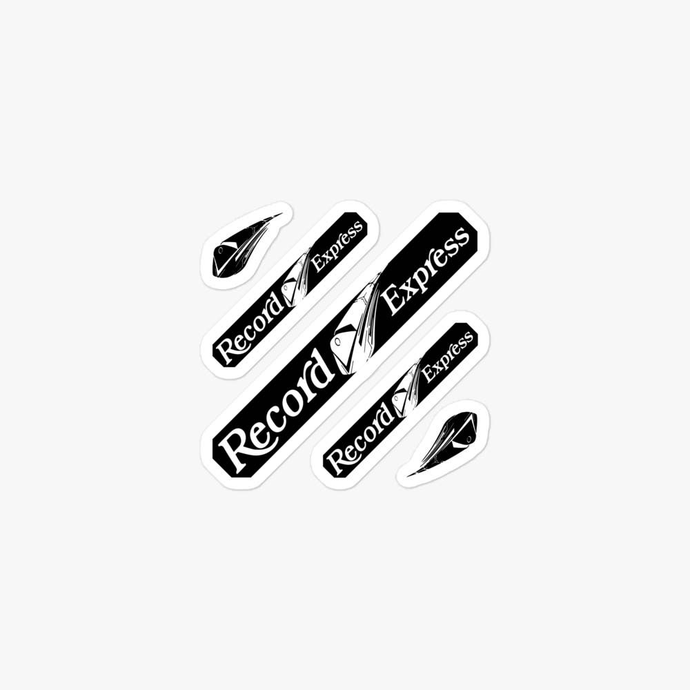 Record Express Music Retro Sticker