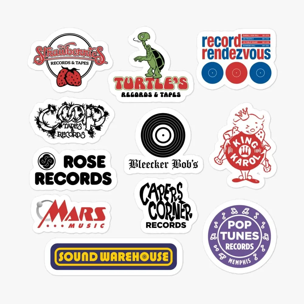 Record Store Sticker Sheet – Bygone Brand