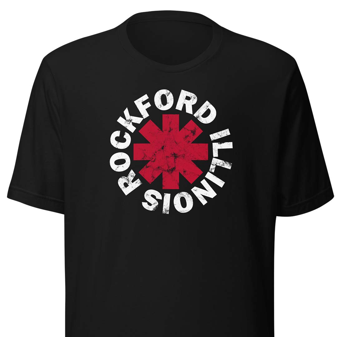 Red Hot Rockford Unisex Retro T-shirt