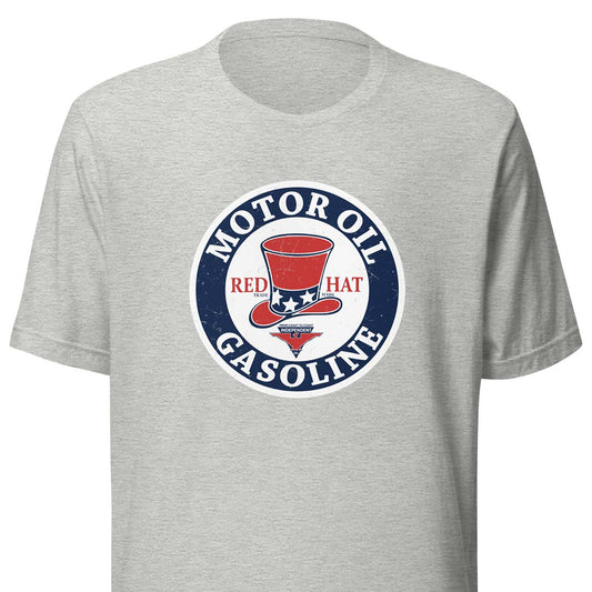 Red Hat Motor Oil Gasoline Unisex Retro T-shirt