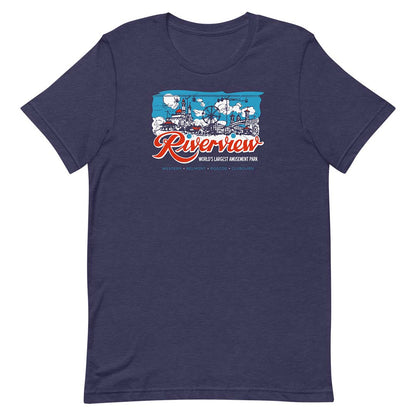 Riverview Park Chicago Unisex Retro T-shirt