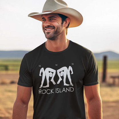 Rock Island Nightclub Denver Unisex Retro T-shirt