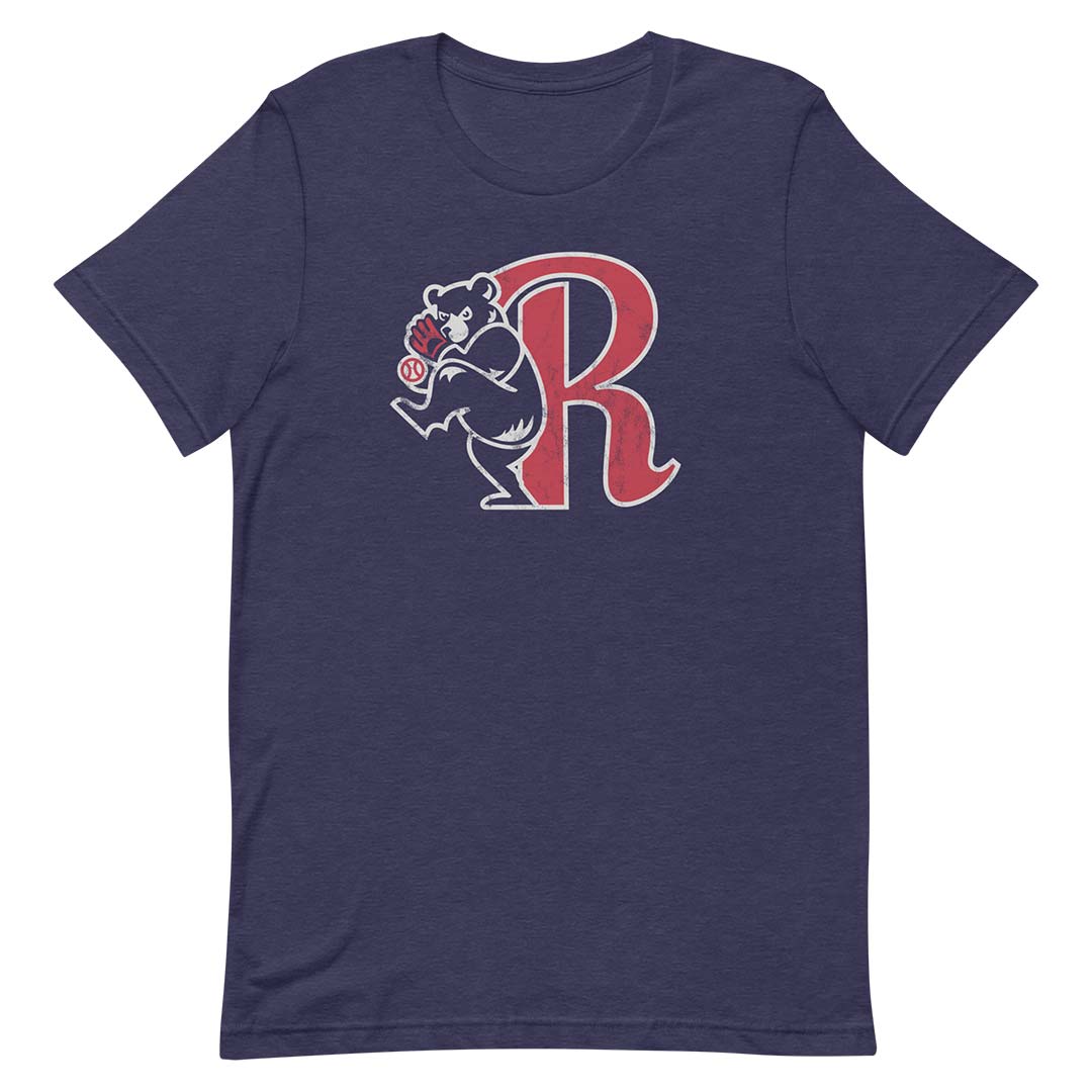 Rockford Cubbies Baseball Unisex Retro T-shirt Navy