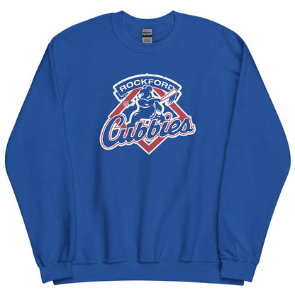 Rockford Cubbies Baseball Unisex Retro Crewneck Sweatshirt