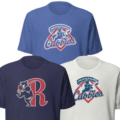 Rockford Cubbies Baseball Unisex Retro T-shirt