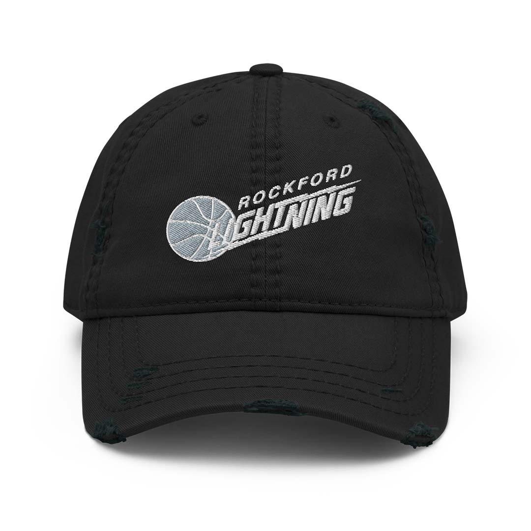 Rockford Lightning Basketball Distressed Retro Hat