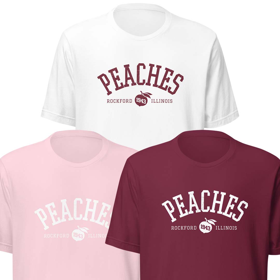 Rockford Peaches Spring Training Unisex Retro T-shirt