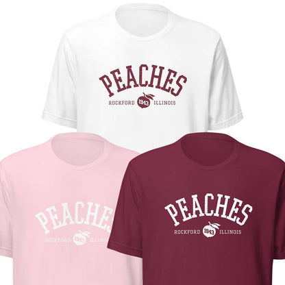 Rockford Peaches Spring Training Unisex Retro T-shirt