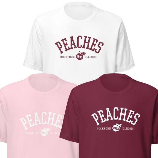 Rockford Peaches Spring Training Unisex Retro T-shirt