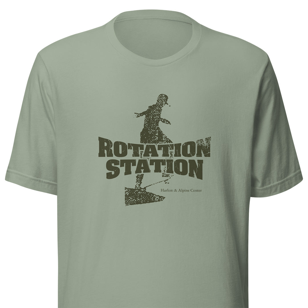 Rotation Station Skate Center Loves Park Unisex Retro T-shirt