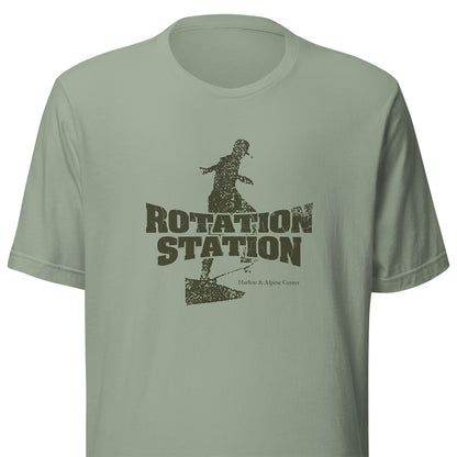Rotation Station Skate Center Loves Park Unisex Retro T-shirt