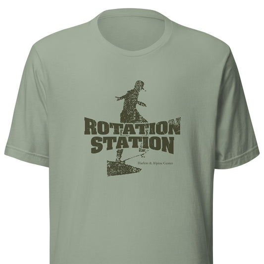 Rotation Station Skate Center Loves Park Unisex Retro T-shirt