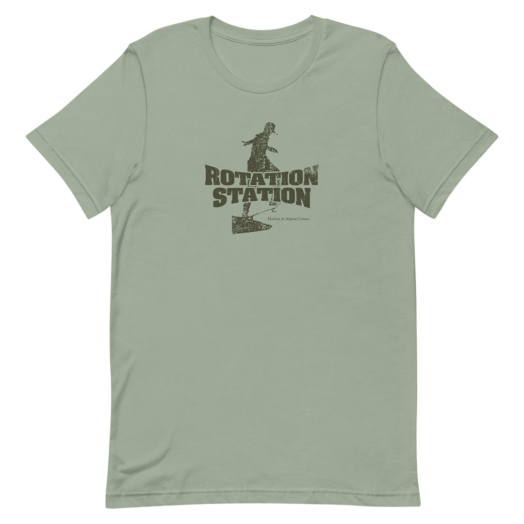 Rotation Station Skate Center Loves Park Unisex Retro T-shirt
