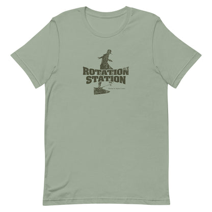 Rotation Station Skate Center Loves Park Unisex Retro T-shirt