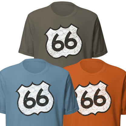 Route 66 Highway Unisex Retro T-shirt