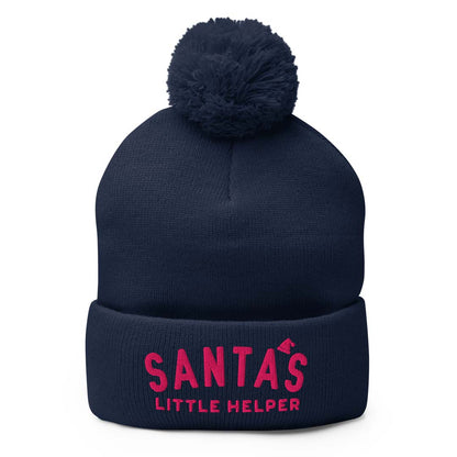 Santas Little Helper Unisex Pom-Pom Knit Beanie