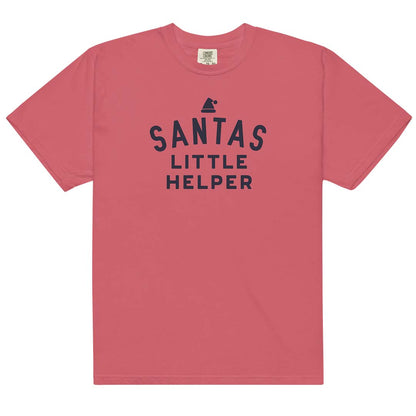 Santas Little Helper Unisex Garment-dyed Heavyweight T-shirt