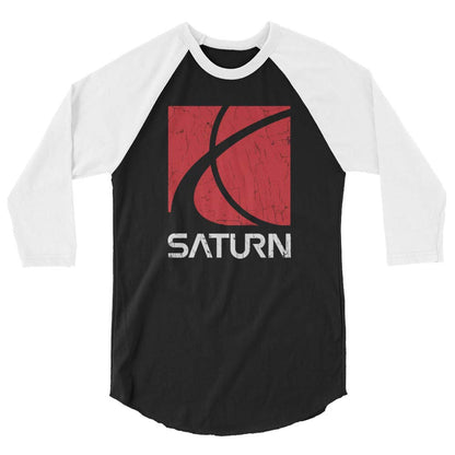 Saturn Motors unisex 3/4 sleeve raglan baseball tee