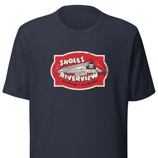 Sholes Riverview Roller Skating Dorchester Unisex Retro T-shirt