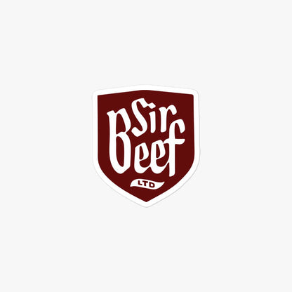 Sir Beef Restaurant Retro Sticker