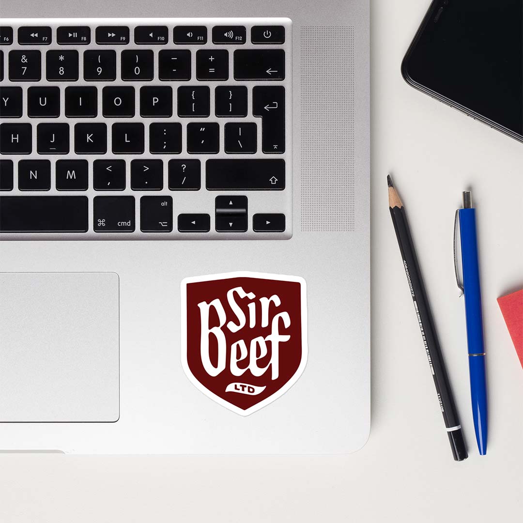Sir Beef Restaurant Retro Sticker