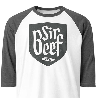 Sir Beef Restaurant unisex 3/4 sleeve raglan baseball tee