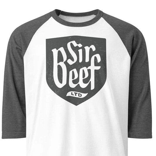 Sir Beef Restaurant unisex 3/4 sleeve raglan baseball tee