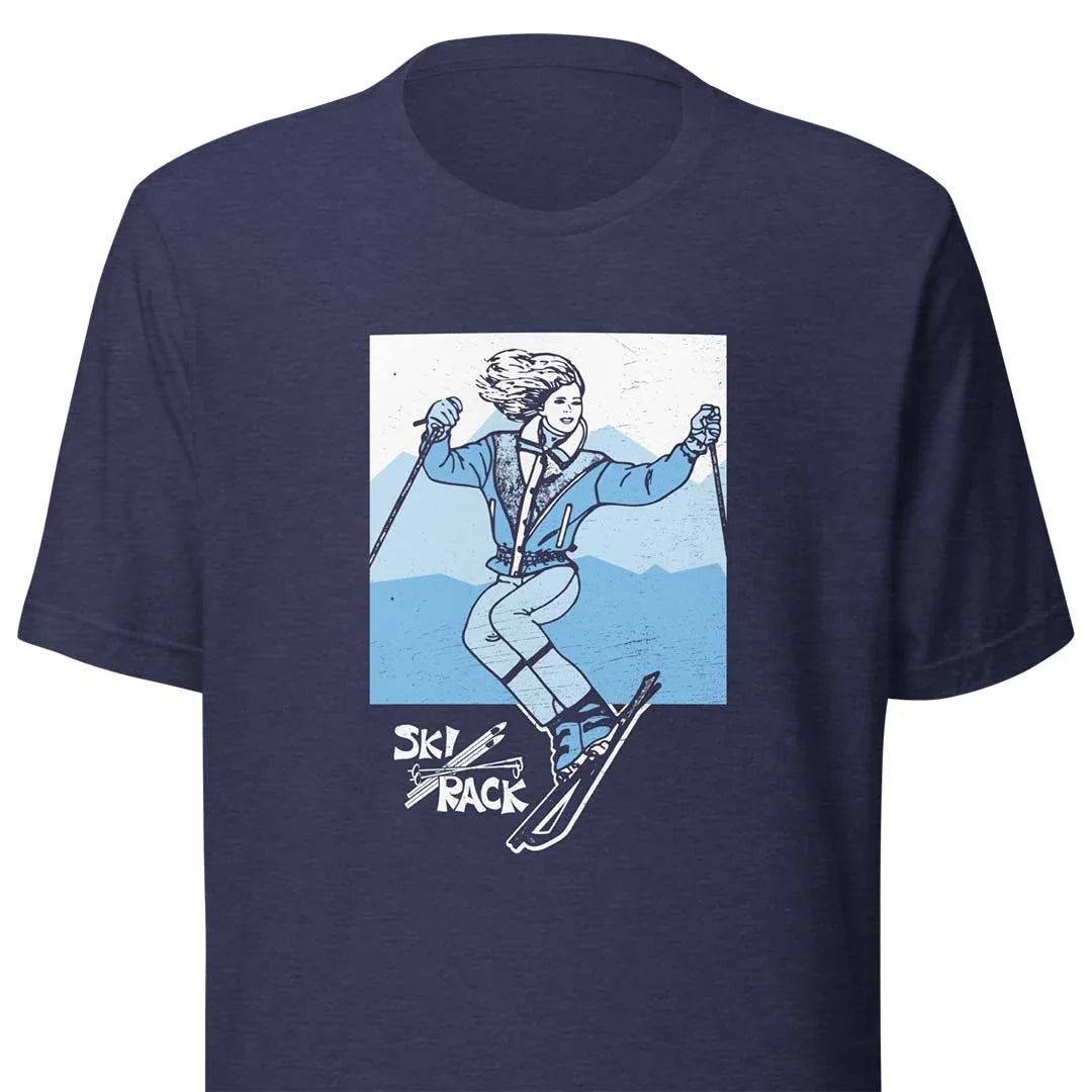 Ski Rack Rockford DeKalb Unisex Retro T-shirt