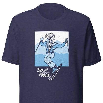 Ski Rack Rockford DeKalb Unisex Retro T-shirt