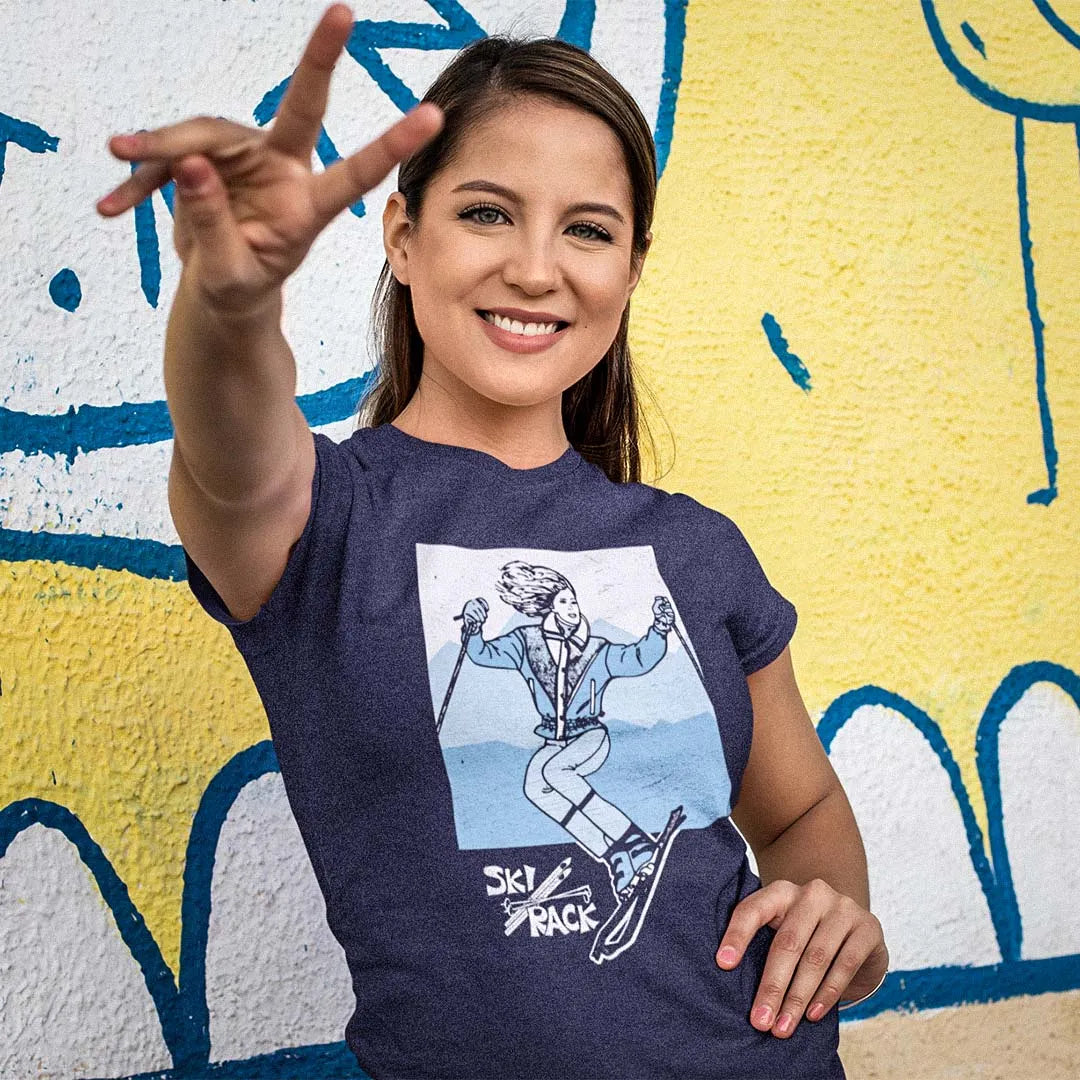 Ski Rack Rockford DeKalb Unisex Retro T-shirt