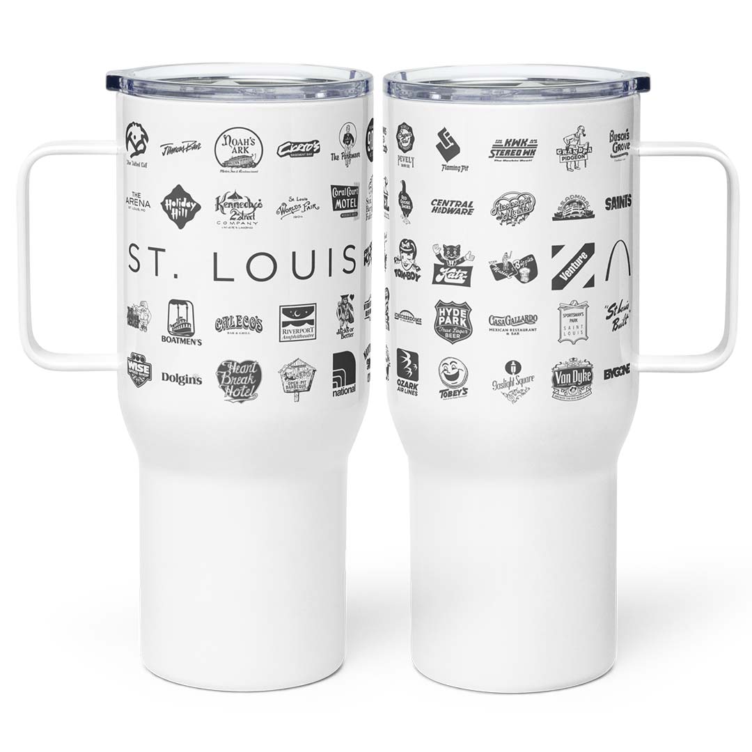 St. Louis Bygone Brands Tumbler Travel Mug with Handle