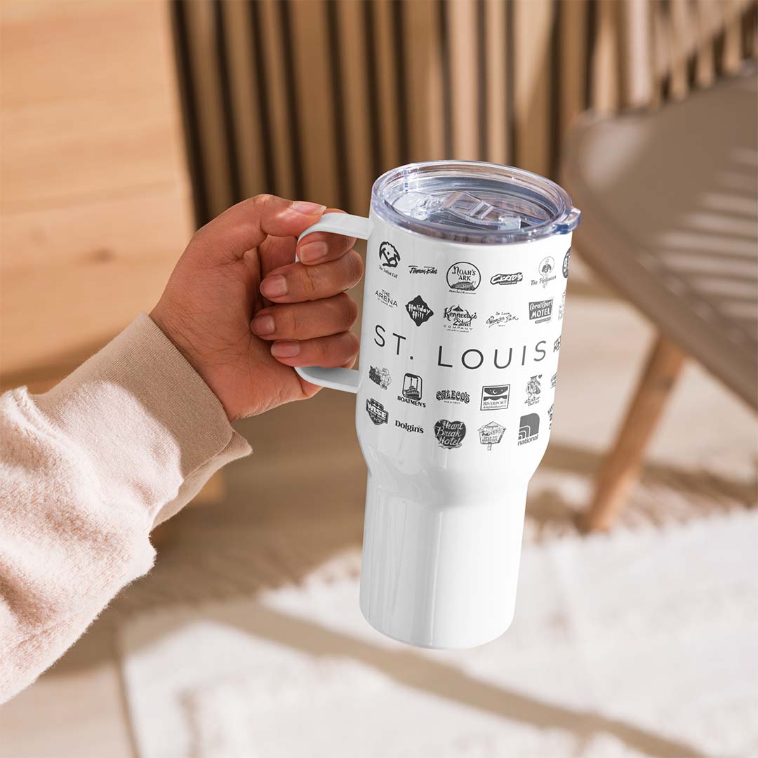 St. Louis Bygone Brands Tumbler Travel Mug with Handle