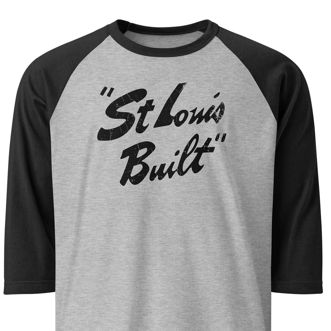 St. Louis Built unisex 3/4 sleeve raglan baseball tee