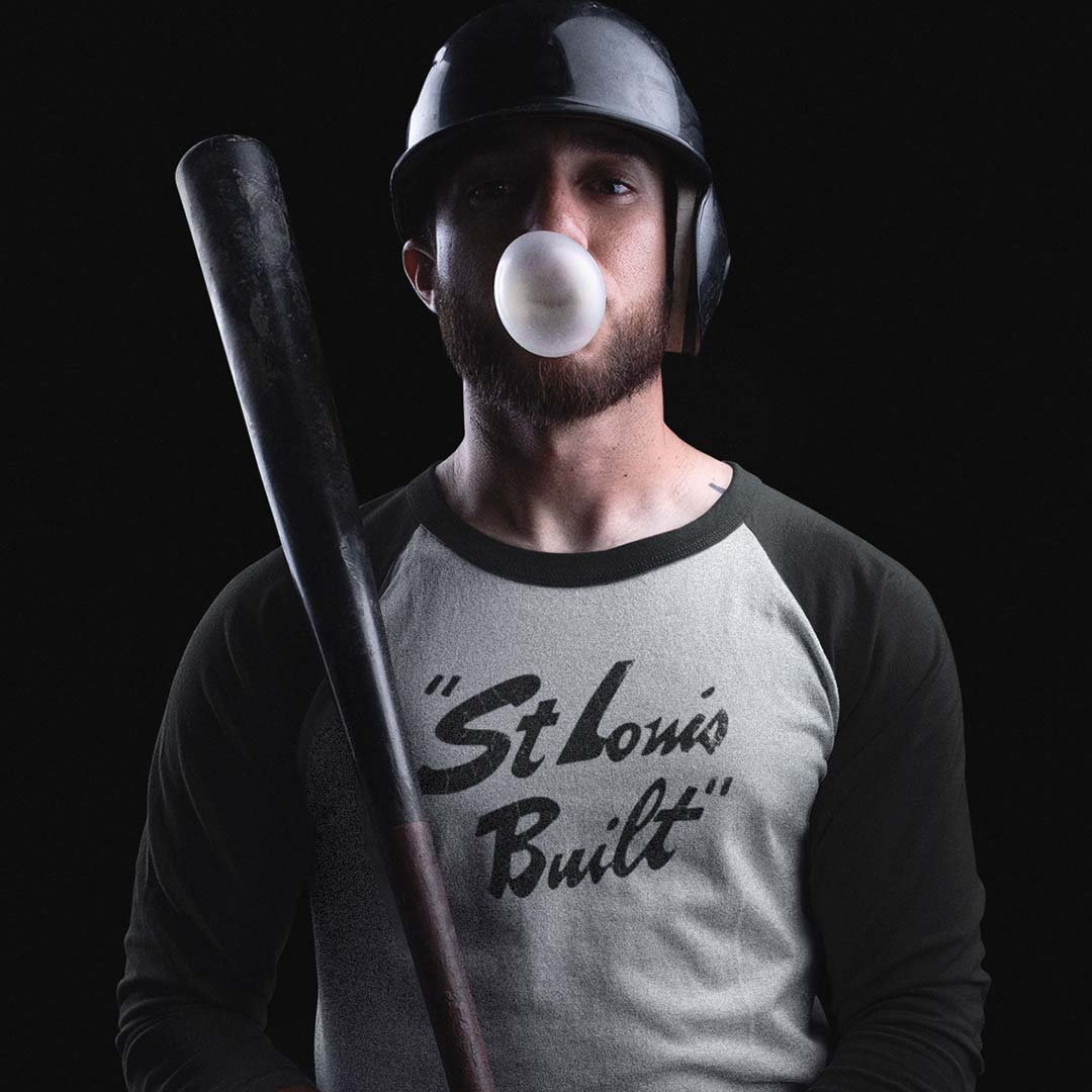 St. Louis Built unisex 3/4 sleeve raglan baseball tee