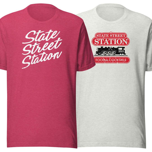 State Street Station Rockford Unisex Retro T-shirt