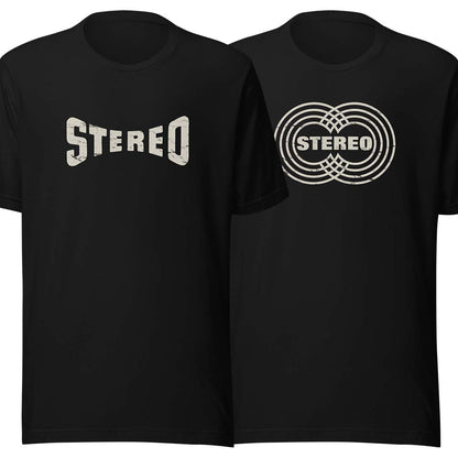 Stereo Sound Vinyl Logo Unisex Retro T-shirt