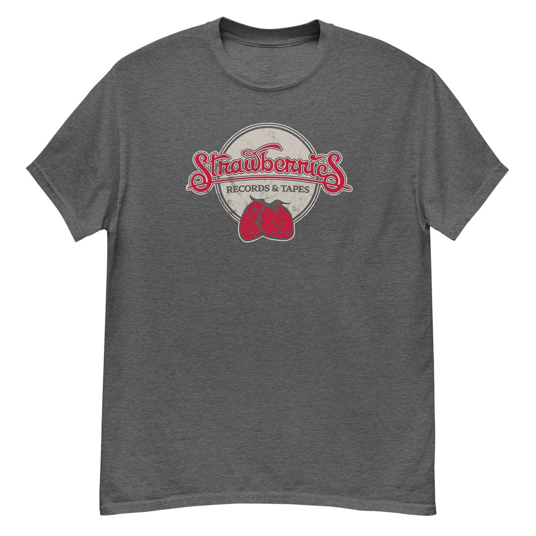 Strawberries Records & Tapes Unisex Retro T-shirt