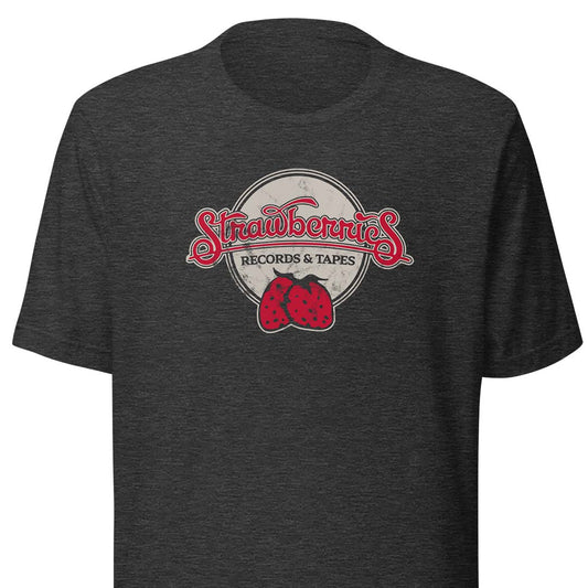 Strawberries Records & Tapes Unisex Retro T-shirt