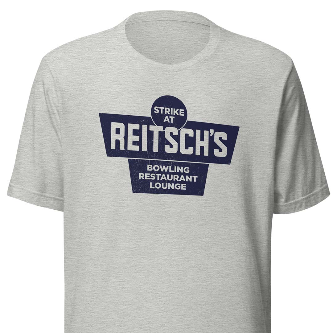 Strike at Reitsch's Bowling Rockford Unisex Retro T-shirt